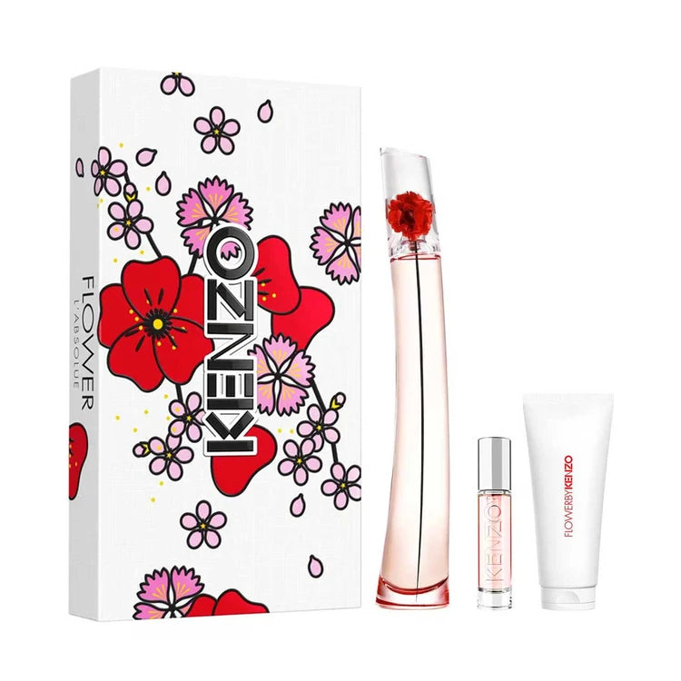 Flower By Kenzo L' Absolue Estuche 3 Piezas Dama EDP 100ml + Locion Corporal 75ml + Miniatura 10ml