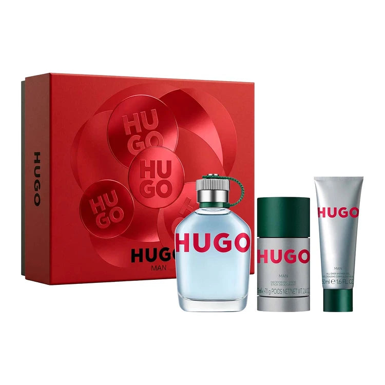Hugo Estuche 3 Piezas Caballero EDT 125ml + Desodorante 75ml + Gel de Baño 50ml