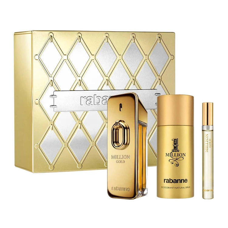 Million Gold Intense Metal Estuche 3 Piezas Caballero EDP 100ml + Desodorante 150ml + Miniatura 10ml