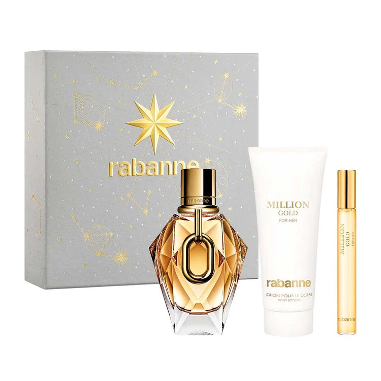 Million Gold For Her Estuche 3 Piezas Dama EDP 90ml + Locion Corporal 100ml + Miniatura 10ml